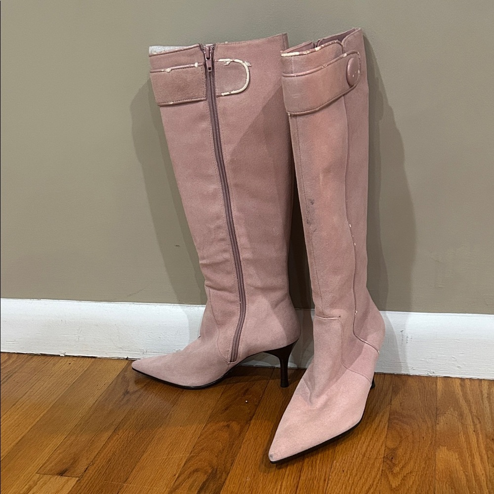 Elegant Pink Knee-High Women's Boots